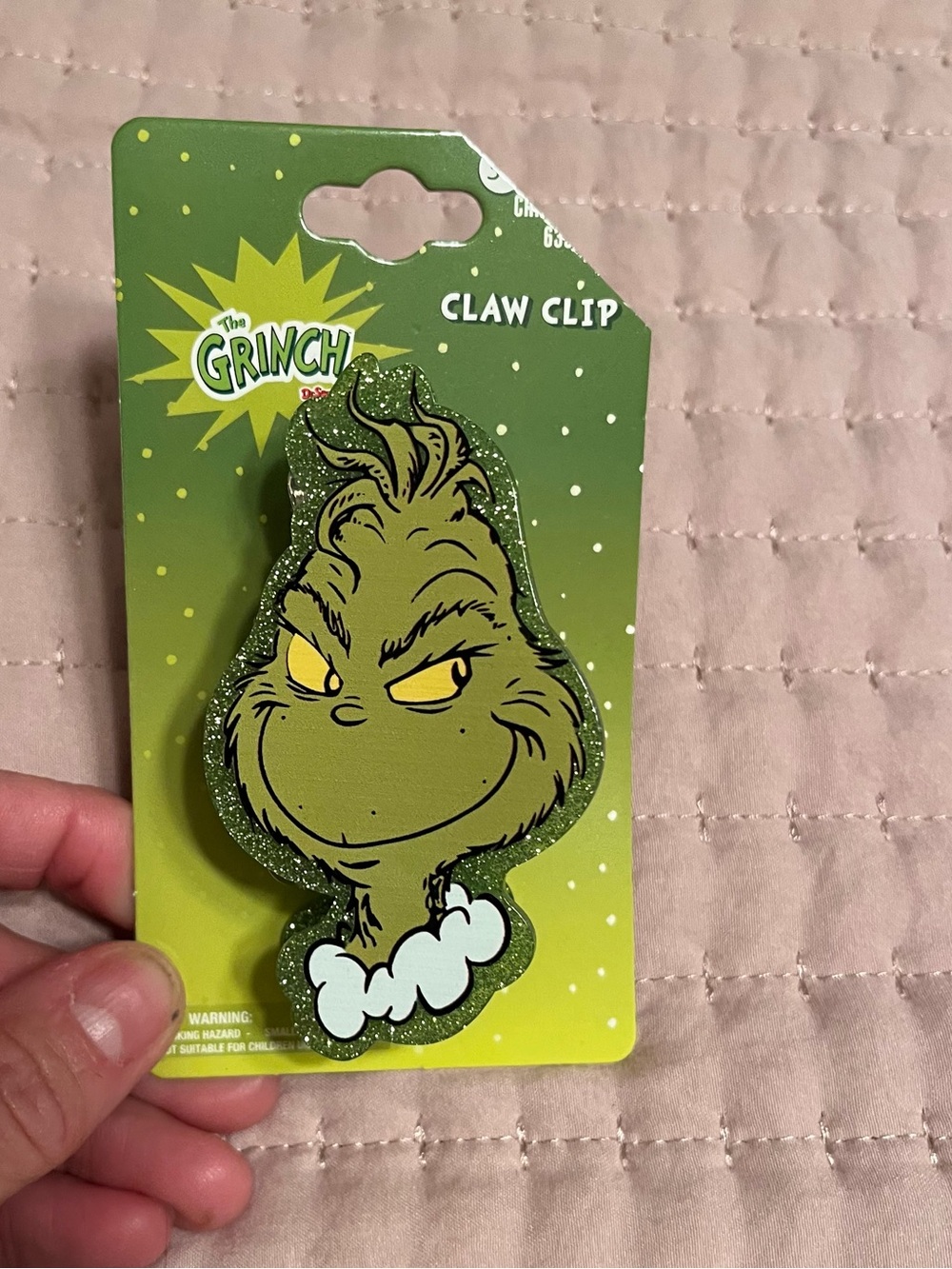 The Grinch hair clip
